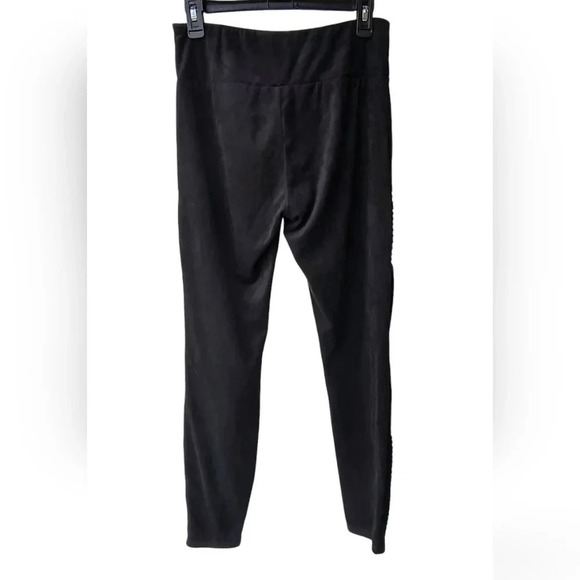 Cotton On Faux Suede Stretchy Textured Goth Emo Biker Leggings, L - Picture 2 of 9